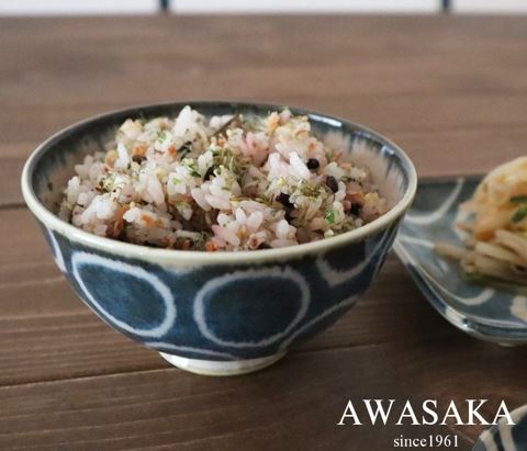 AWASAKA粟坂-筆青釉繪深型飯碗